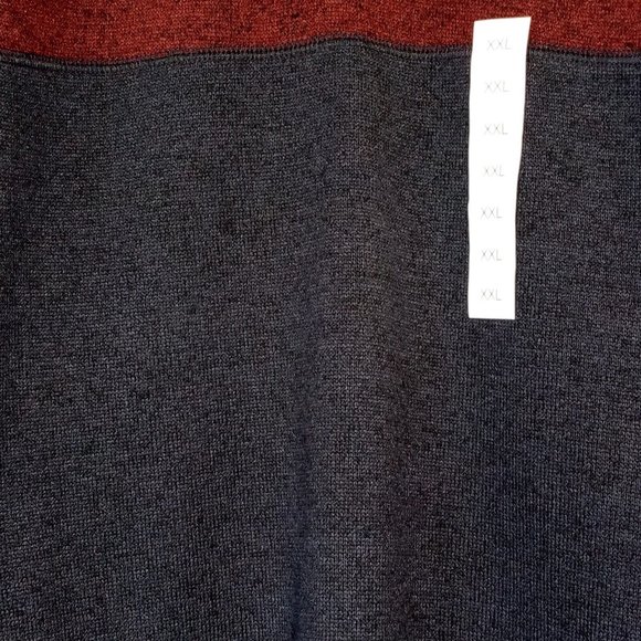 Men's XXL Plum/Navy SuperSoft Fleece Sweater/Top  NWT  Snap Collar  MS13K403RB - Picture 6 of 11